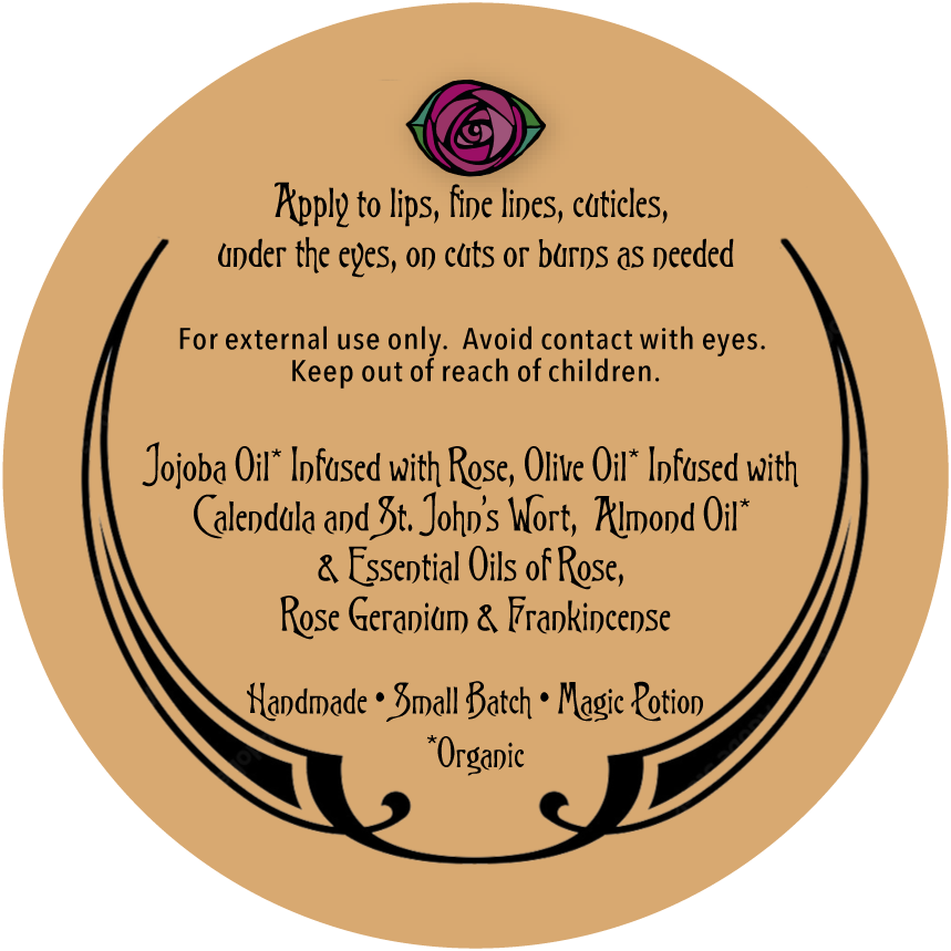 Rose Serum - back label